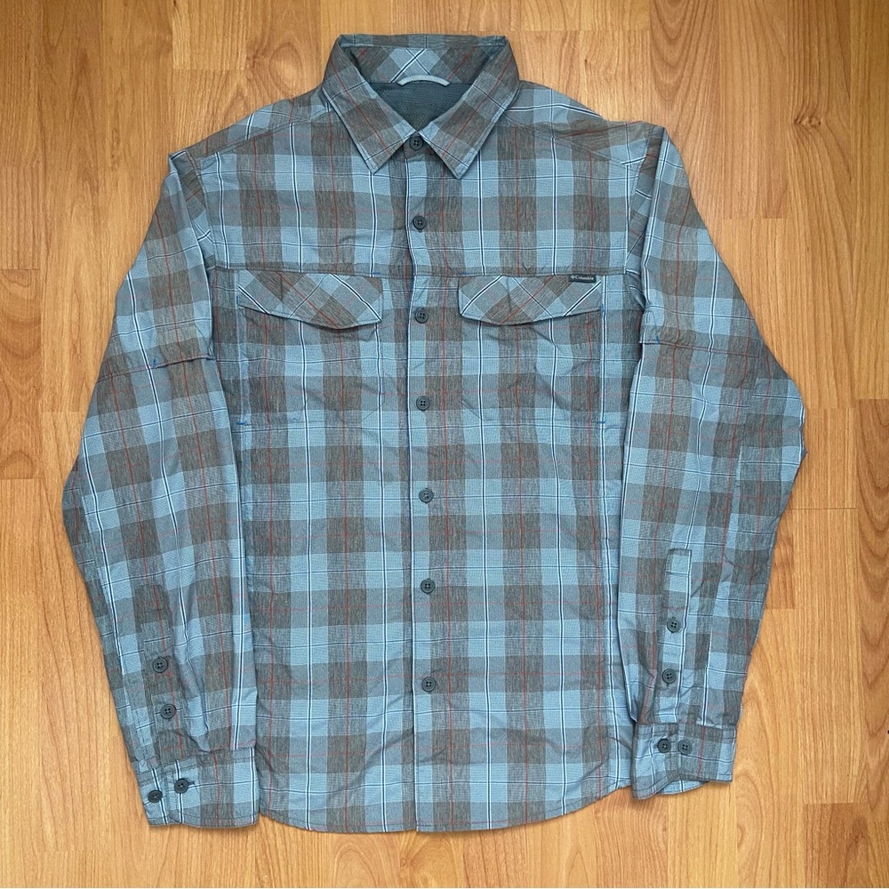 Columbia Men’s Plaid Gorpcore Outdoor Hiking Button Up Shirt Size Medium